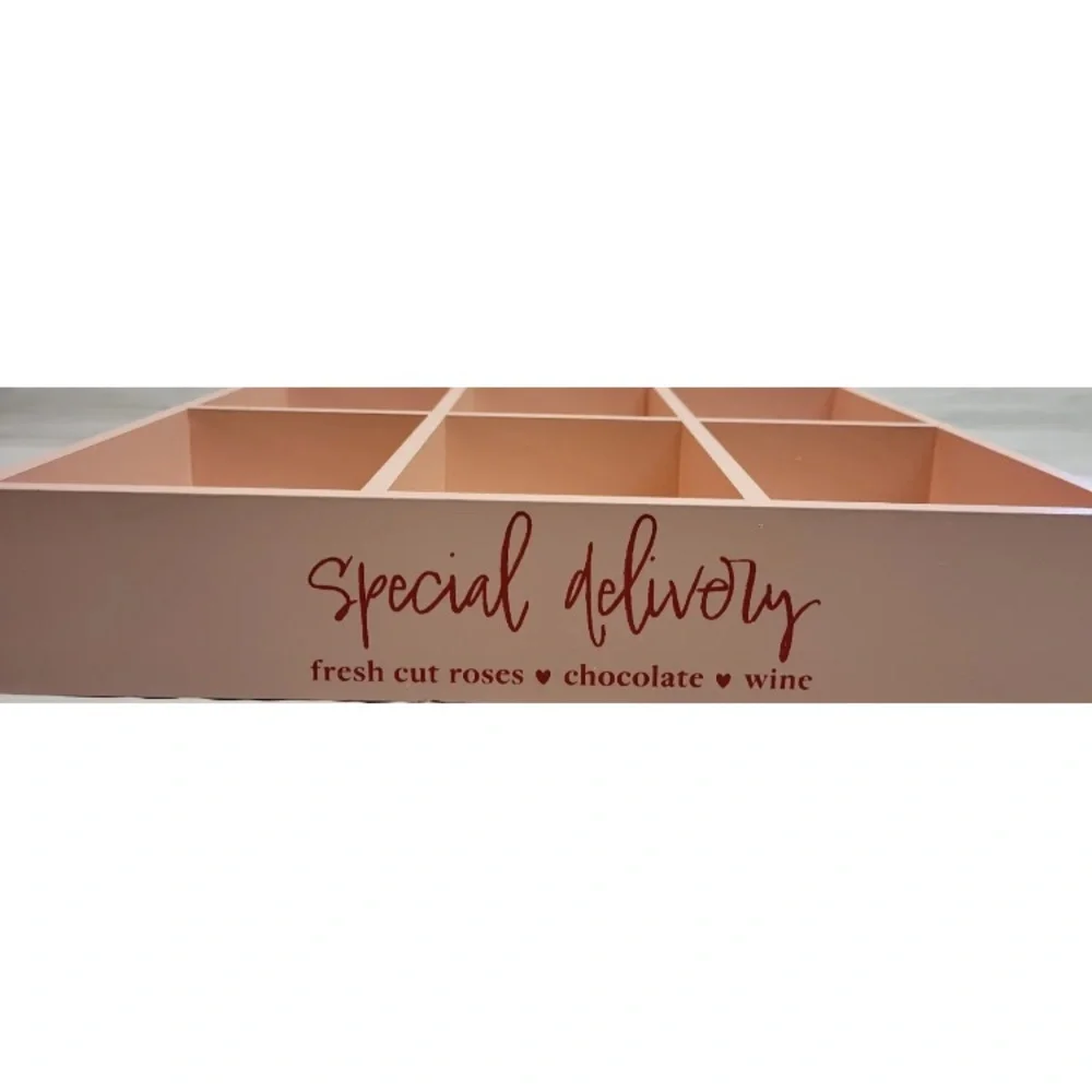 Both Bullseye Playground Wooden Tiered Tray Crate Cubby 2023 Valentine Pink Red